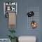 2-Tier Wood Wall Mounted Bathroom Shelf with Towel Rack